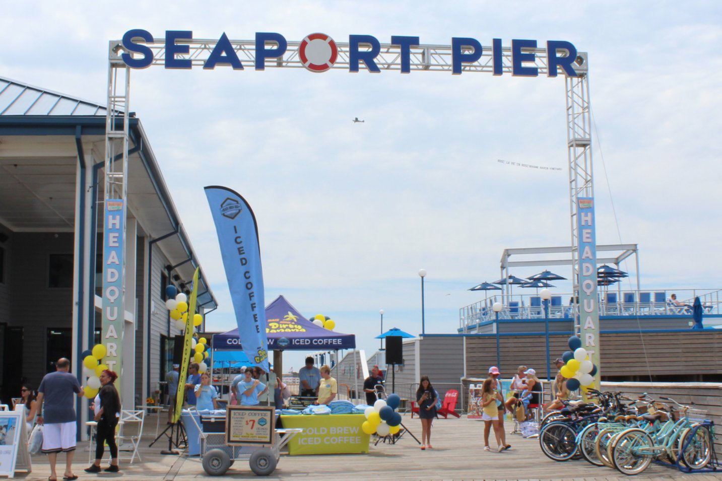 Beach Brew set up tent at the Seaport Pier in North Wildwood
