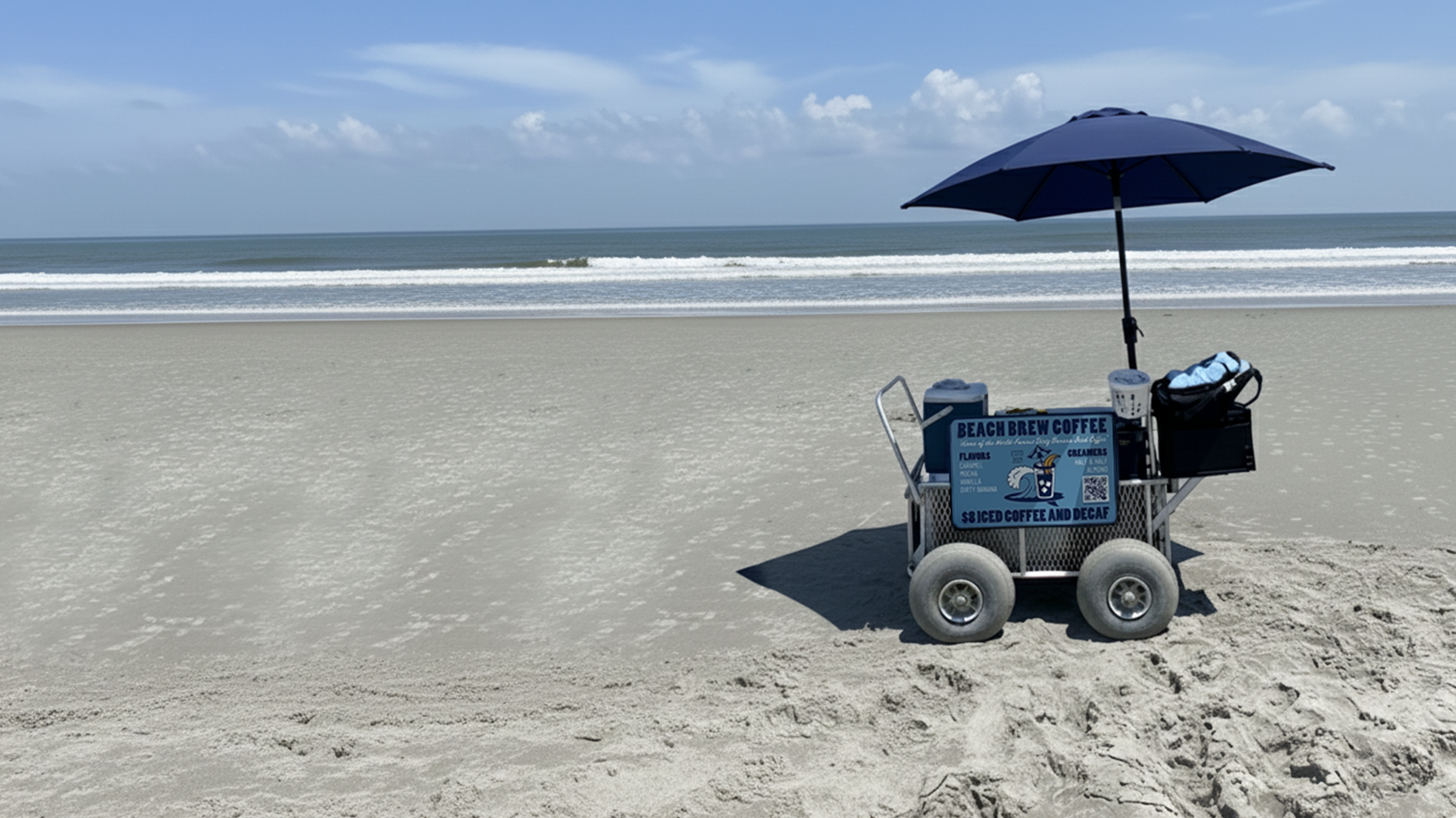 Beach Brew Coffee Cart on the Beach